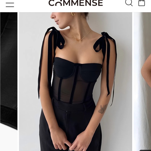 Commense Tops - Sheer corset top brand new size small